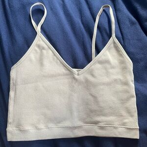 Garage tan cropped ribbed tank top, XS